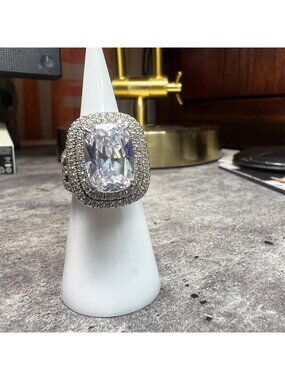 Large statement ring, .925 sterling silver ring, size 5